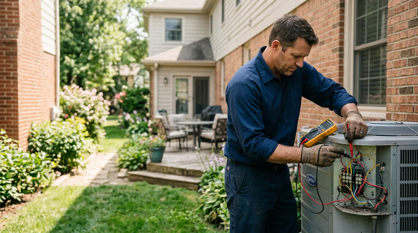 HVAC technician working near Brownstown, PA